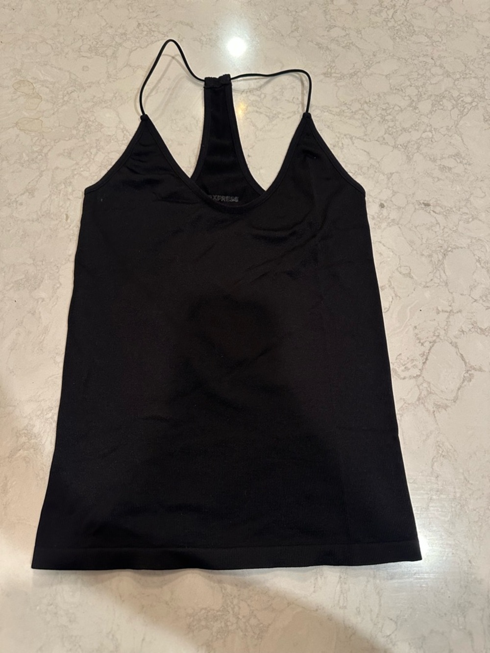 Black ribbed size small tank top from express